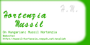 hortenzia mussil business card